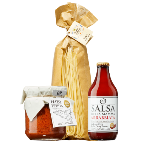 Mamma's Pasta Set – Spaghetti, Pesto & Arrabbiata