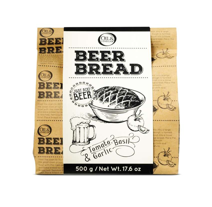 Beer Bread Tomato, Basil & Roasted Garlic - 500g - oilvinegar.ch