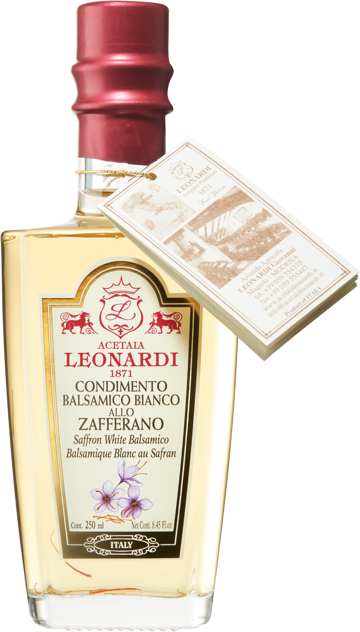 Condimento Balsamico Bianco allo Zafferano - 250 ml - oilvinegar.ch