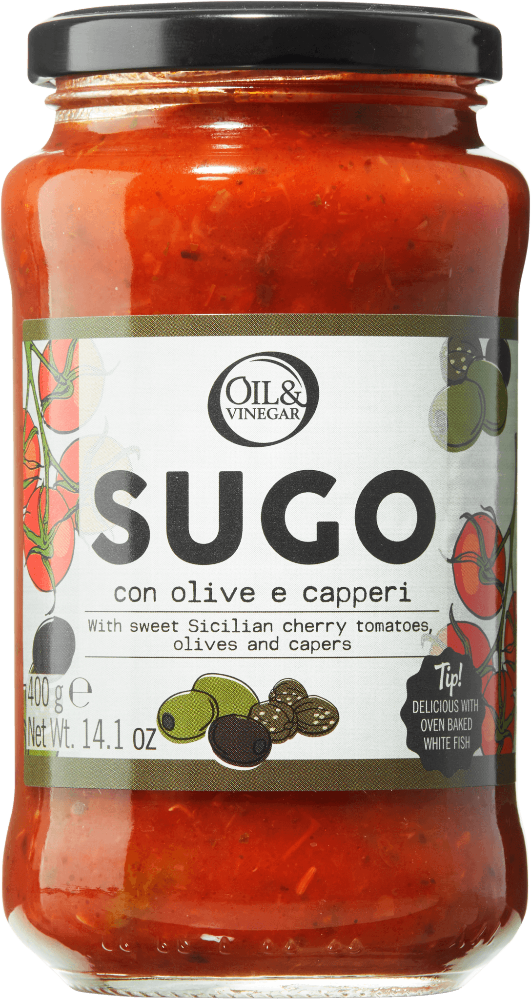 Sugo con olive e capperi 400 g - oilvinegar.ch
