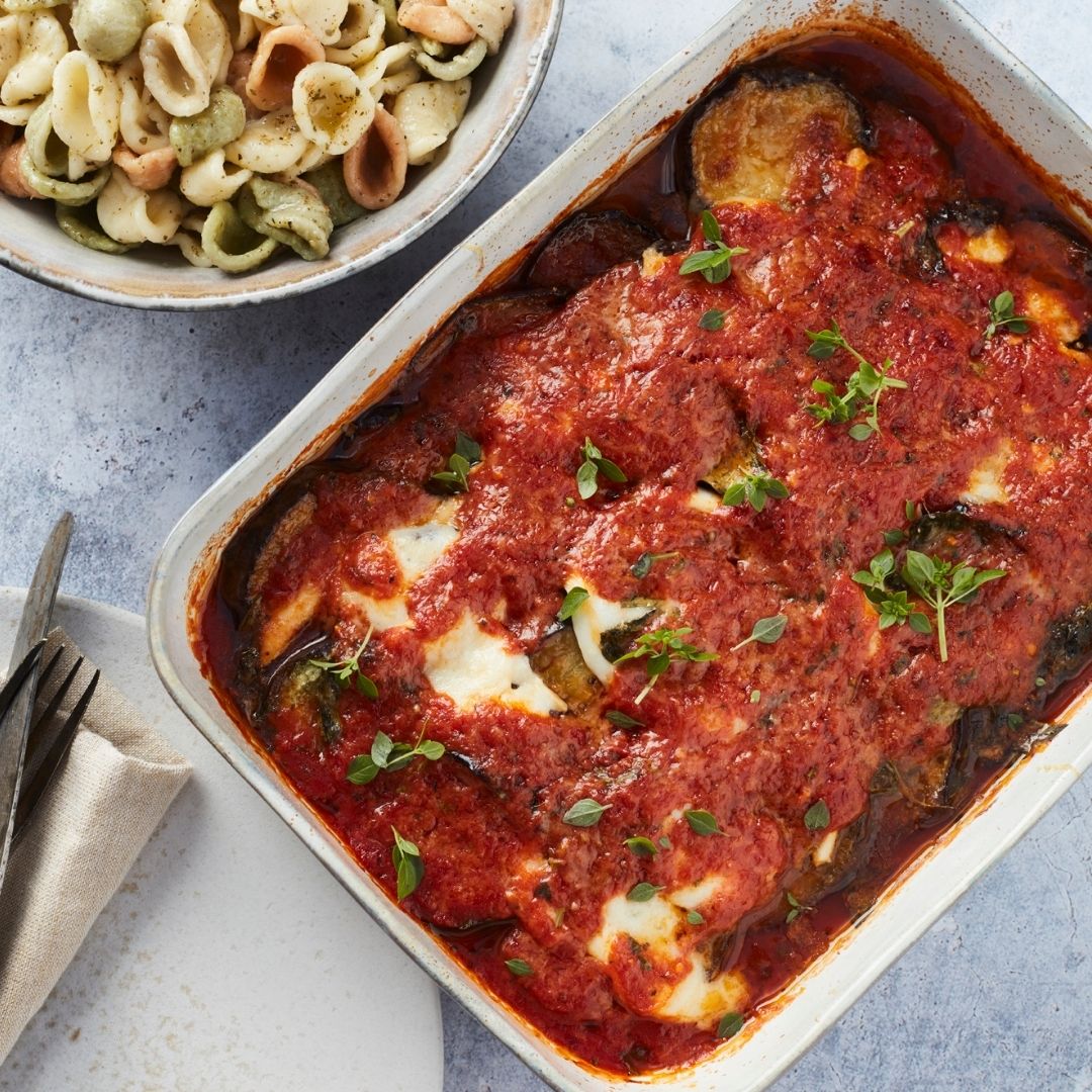 Melanzane alla Parmigiana – mit würziger Bruschetta Piccante - oilvinegar.ch
