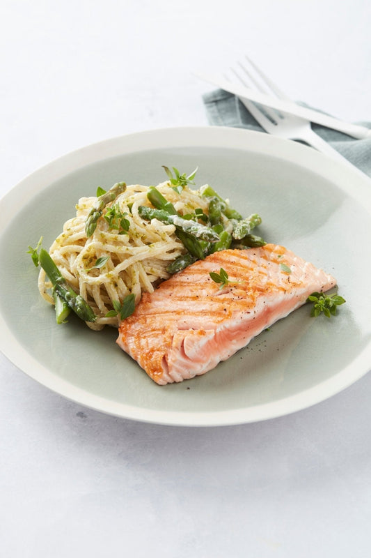 Pasta mit Ricotta, Zitronen-Olivenöl & Lachs - oilvinegar.ch