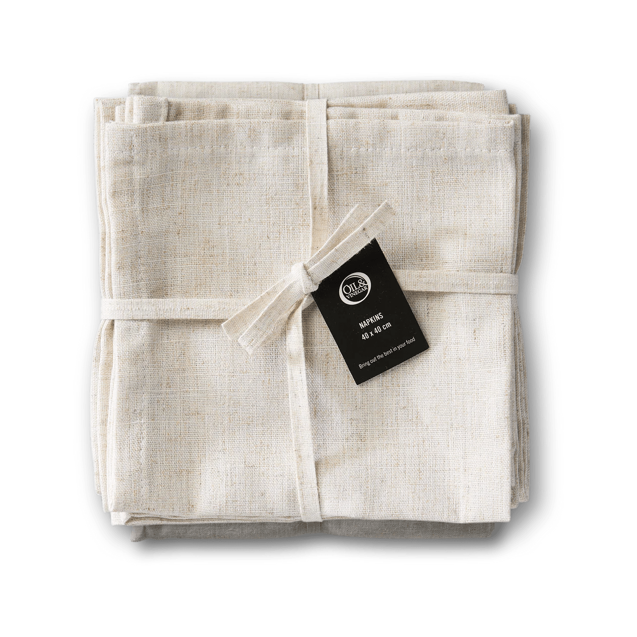 Melin Serviette Natur - 40x40 cm - Set mit 4 Stück - oilvinegar.ch