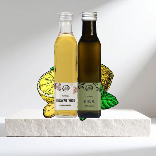 Perfect Match: EVOO Zitrone & Ingwer Yuzu Agrodolce 2x250ml - oilvinegar.ch