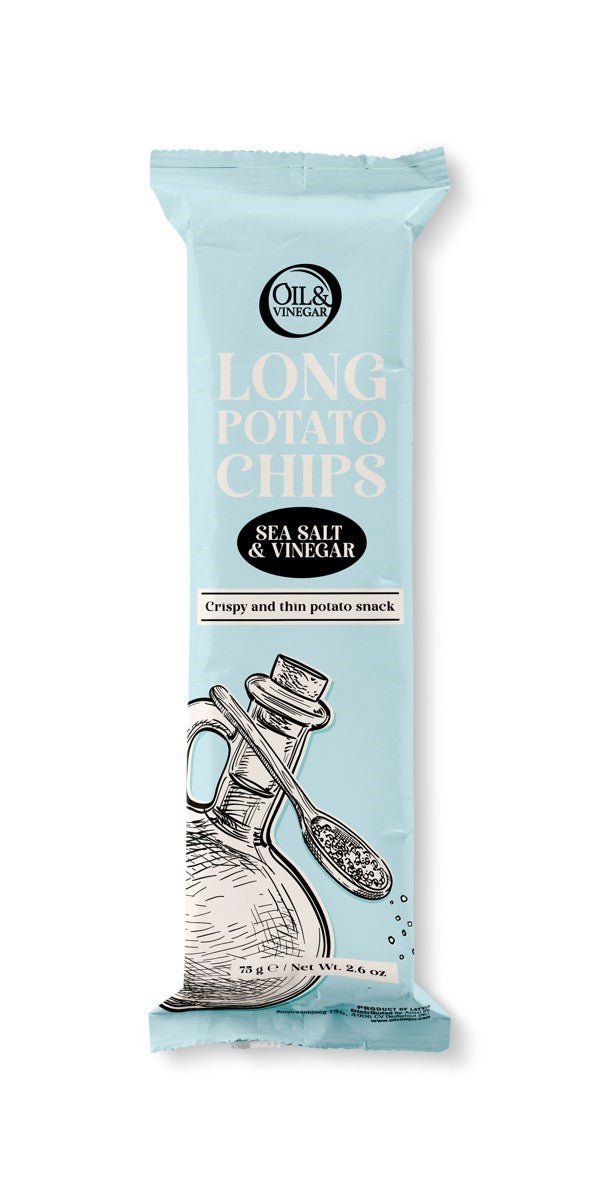 Long Potato Chips Sea Salt & Vinegar - 75 g - oilvinegar.ch