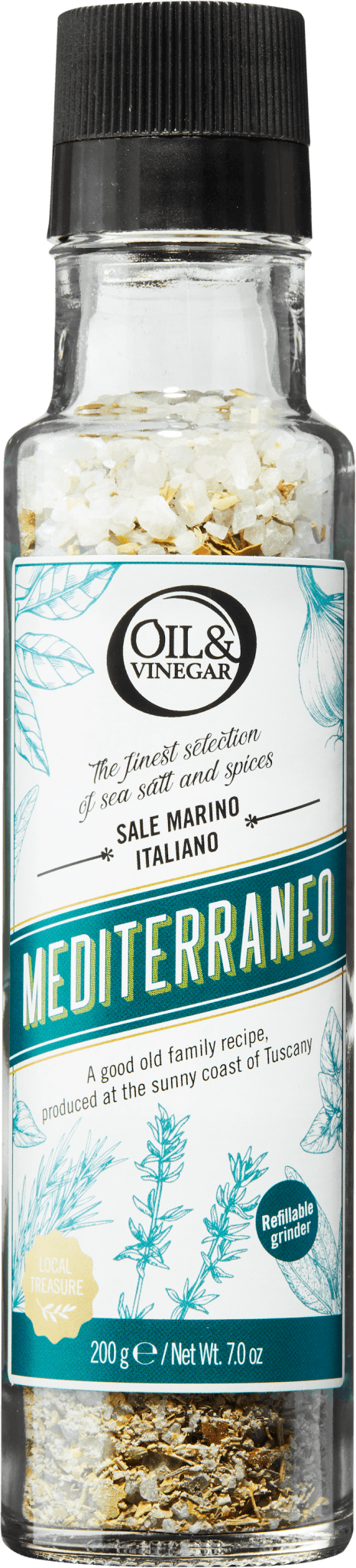 Mediterraneo Gewürzmühle 200 g - oilvinegar.ch