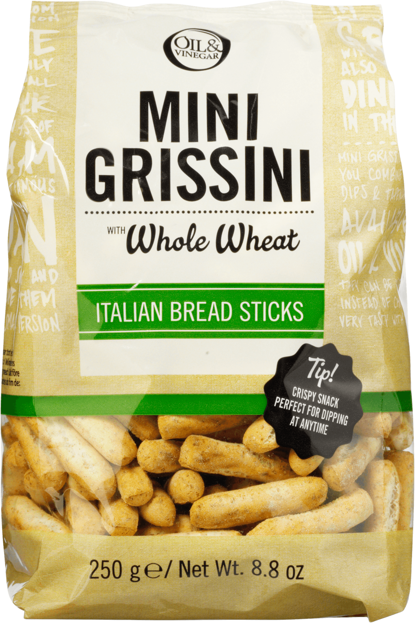 Mini Grissini Whole Wheat 250 g - oilvinegar.ch