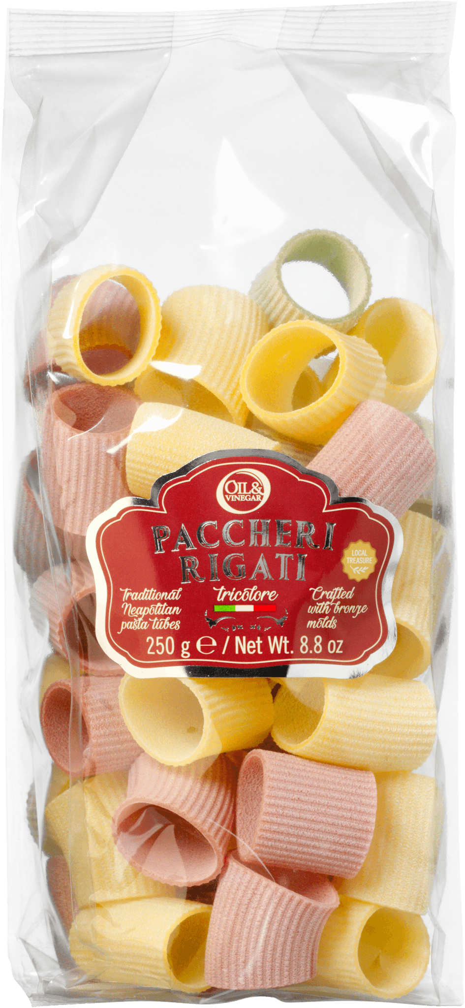 Paccheri Rigati tricolore 250 g - oilvinegar.ch