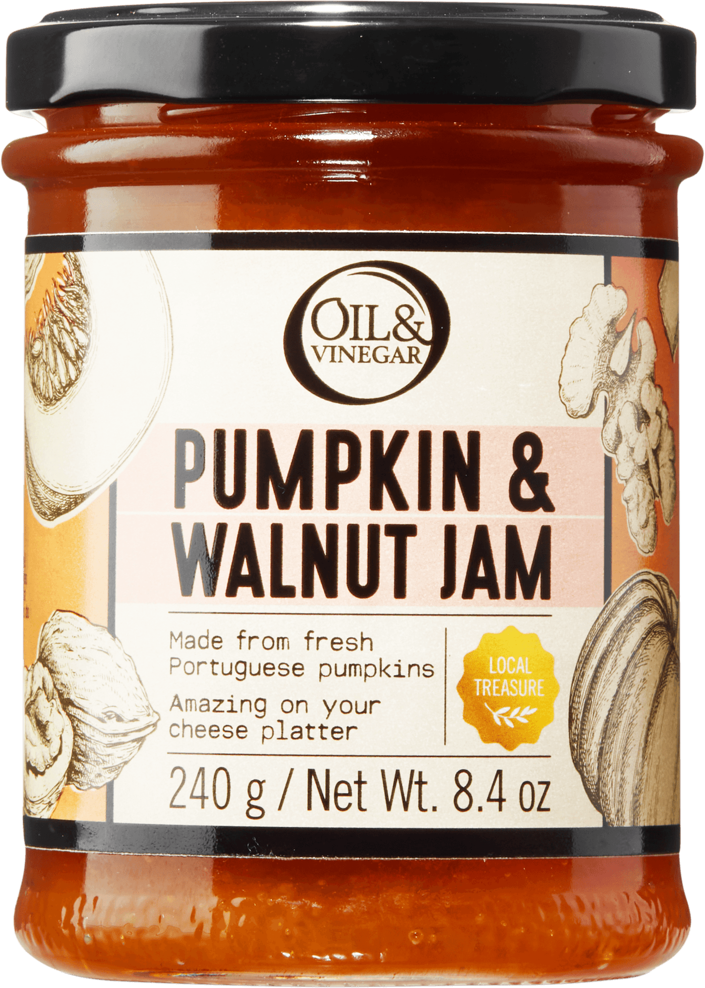 Pumpkin & Walnut Jam 240 g - oilvinegar.ch