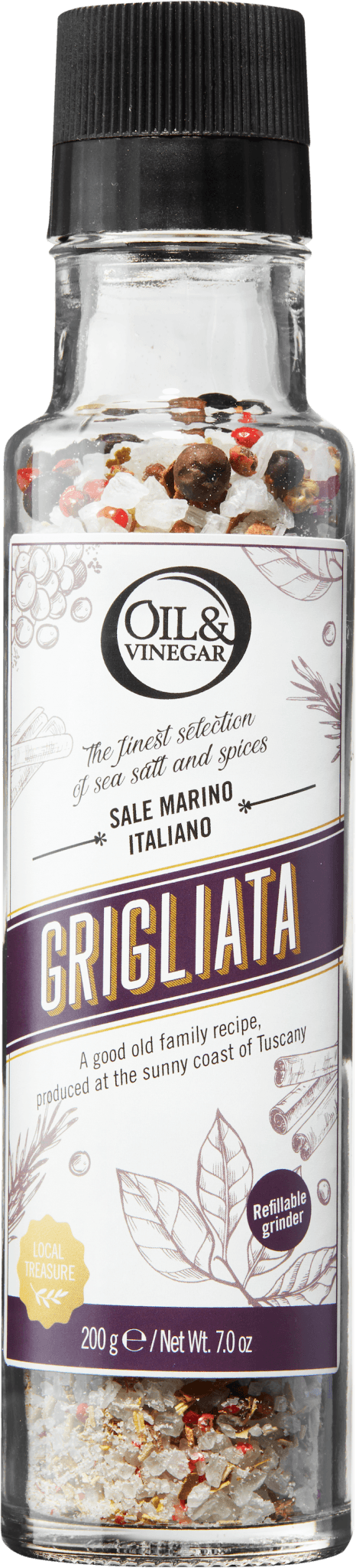 Sale marino Italiano Grigliata Mühle 200 g - oilvinegar.ch